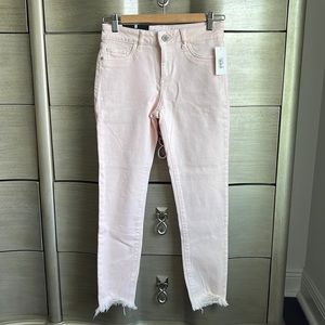 DL 1961 light pink Florence cropped Instasculpt denim pants